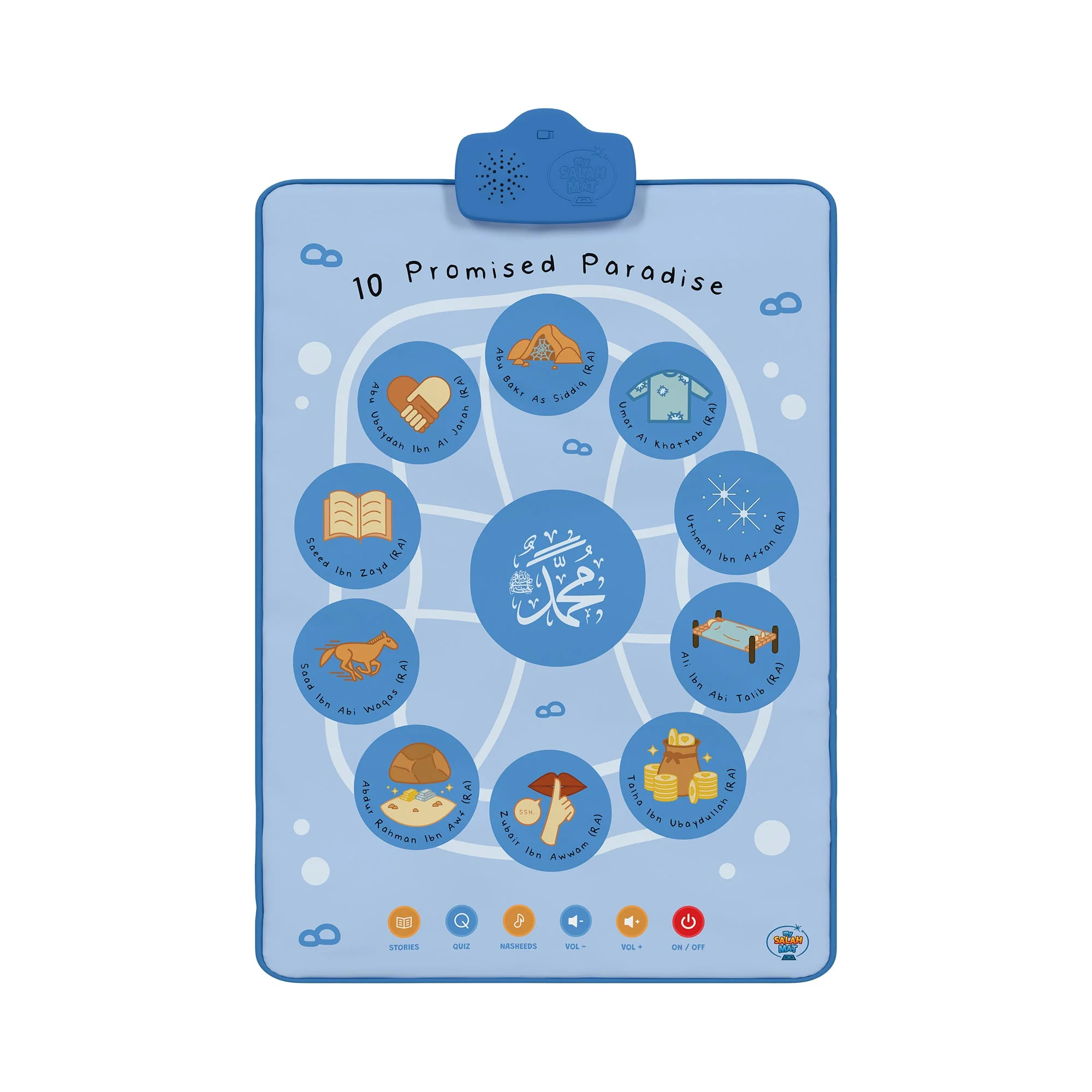 10 Promised Paradise Interactive Islamic Wall Art & Talking Sound Poster - by My Salah Mat