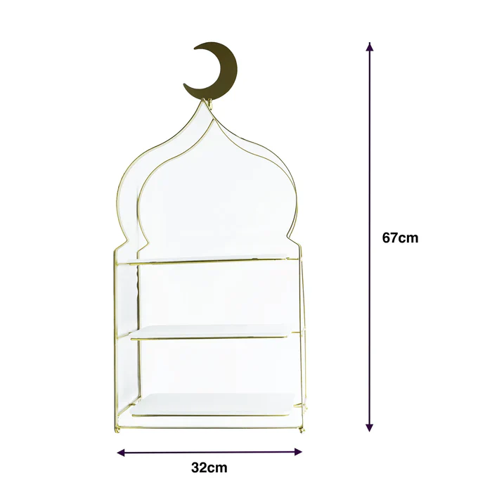 3-Tier Crescent Moon Minaret Dessert Stand - Image 3
