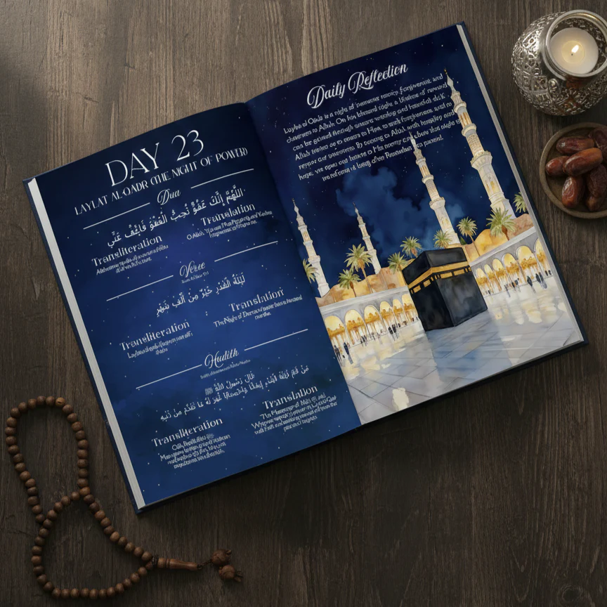 A Beautiful Ramadan – 30 Days of Reflection through Dua, Quran & Hadith (Hardback) - Image 3