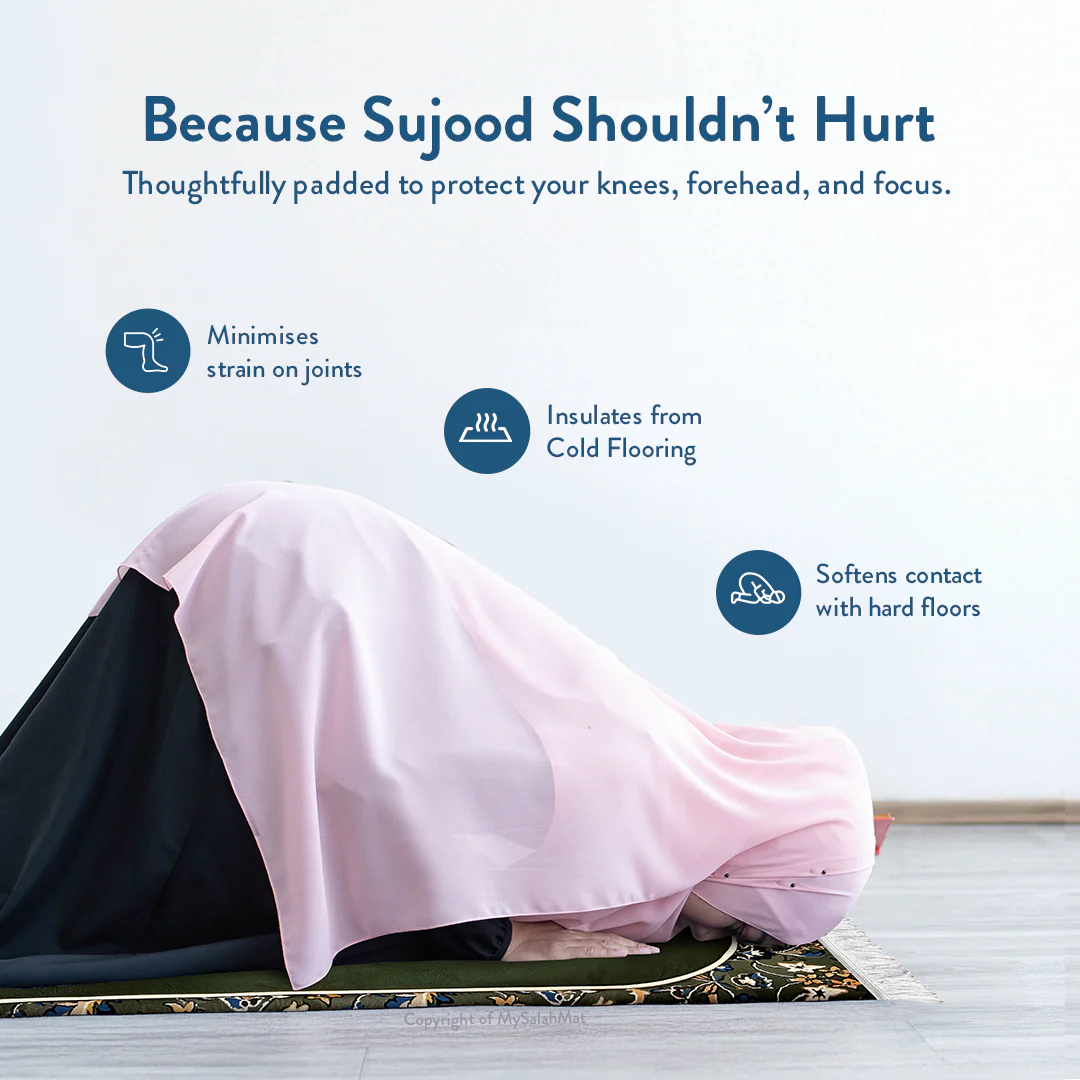 Adult Padded Prayer Mat with Madinah Elegance Design  - Urban Rugs® - Image 8