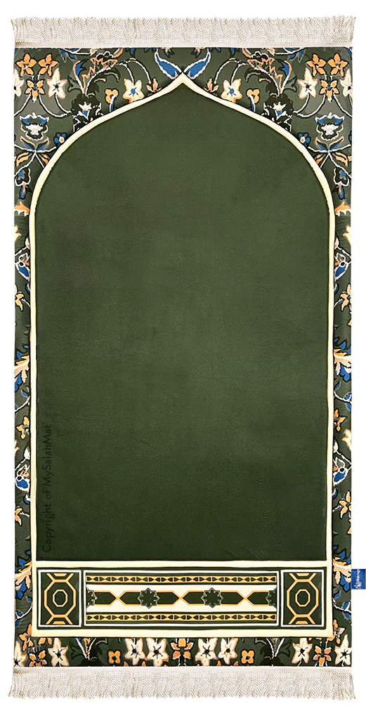 Adult Padded Prayer Mat with Madinah Elegance Design  - Urban Rugs®