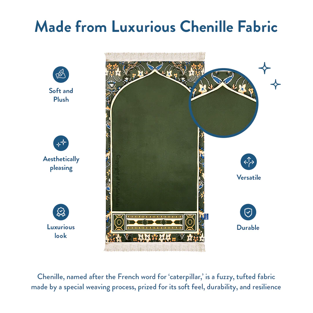 Adult Padded Prayer Mat with Madinah Elegance Design  - Urban Rugs® - Image 6