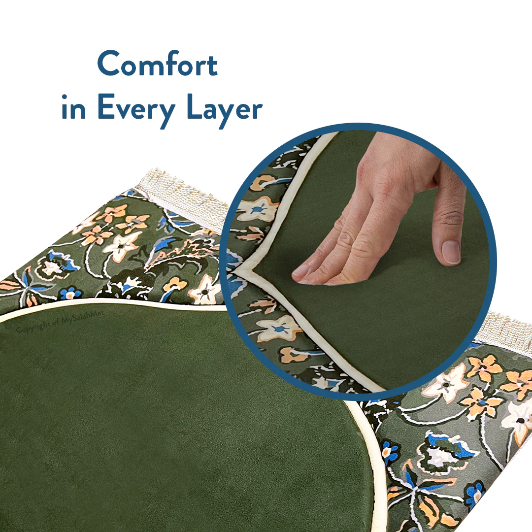 Adult Padded Prayer Mat with Madinah Elegance Design  - Urban Rugs® - Image 8