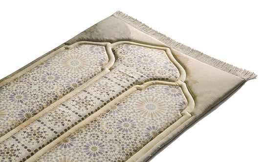 Adult Premium Padded Prayer Mat with Moroccan Mosaic Design - Urban Rugs® - Image 3