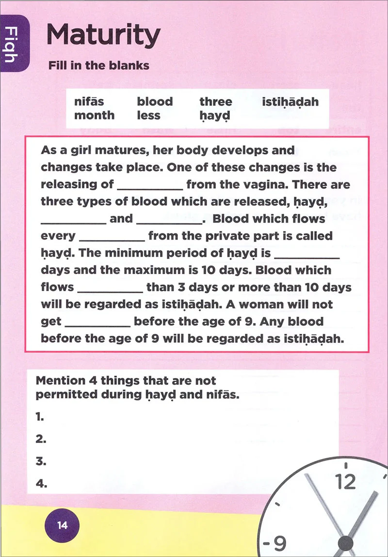 An Nasihah Islamic Curriculum - Workbook 6 Girls - Image 3