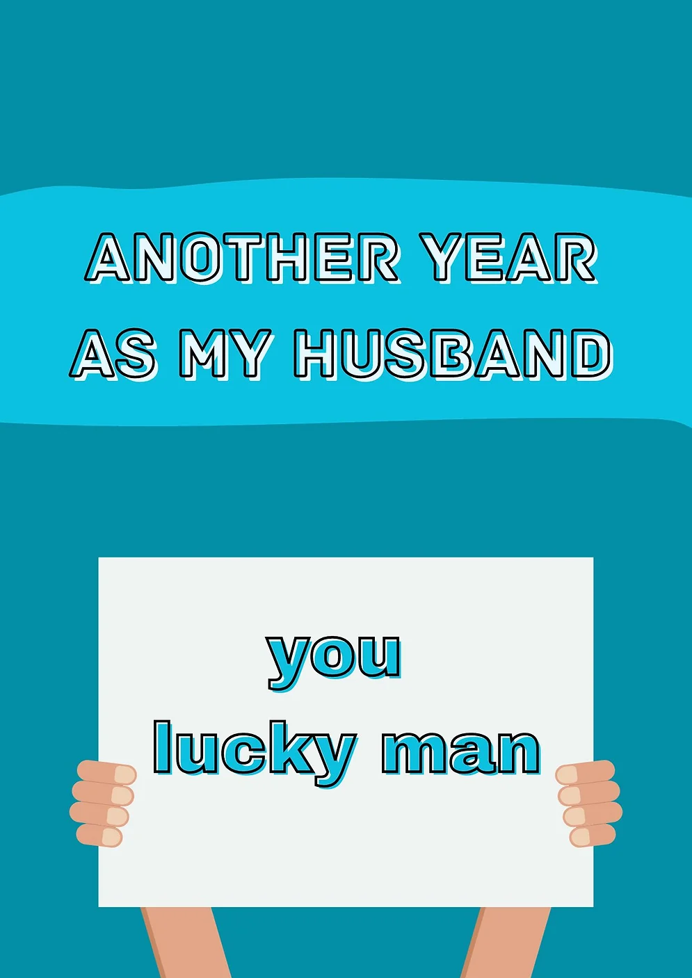 Another Year As My Husband - You Lucky Man Card