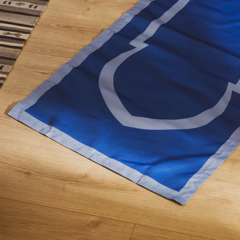 BAHĀ Portable Prayer Mat | Mihrab - Navy Blue - Image 2