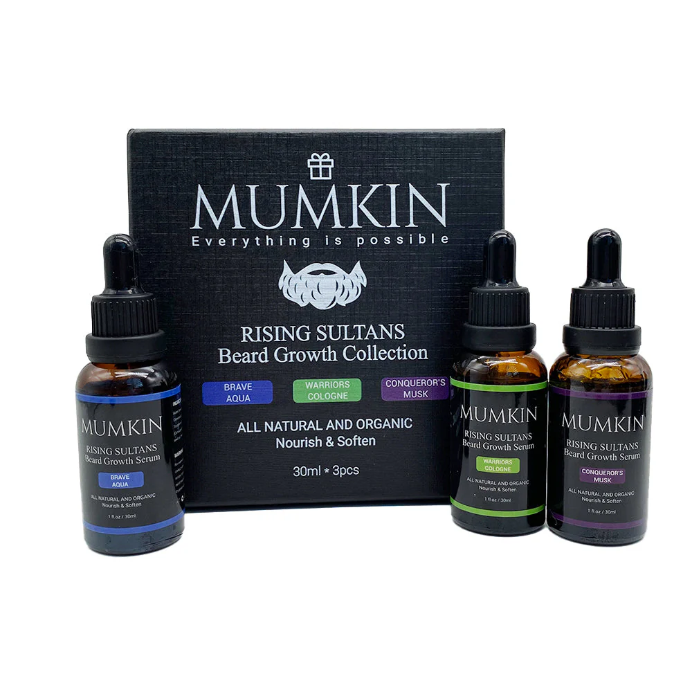 Beard Growth Kit with 3 Beard Growth Oils for Men | MUMKIN - Image 3