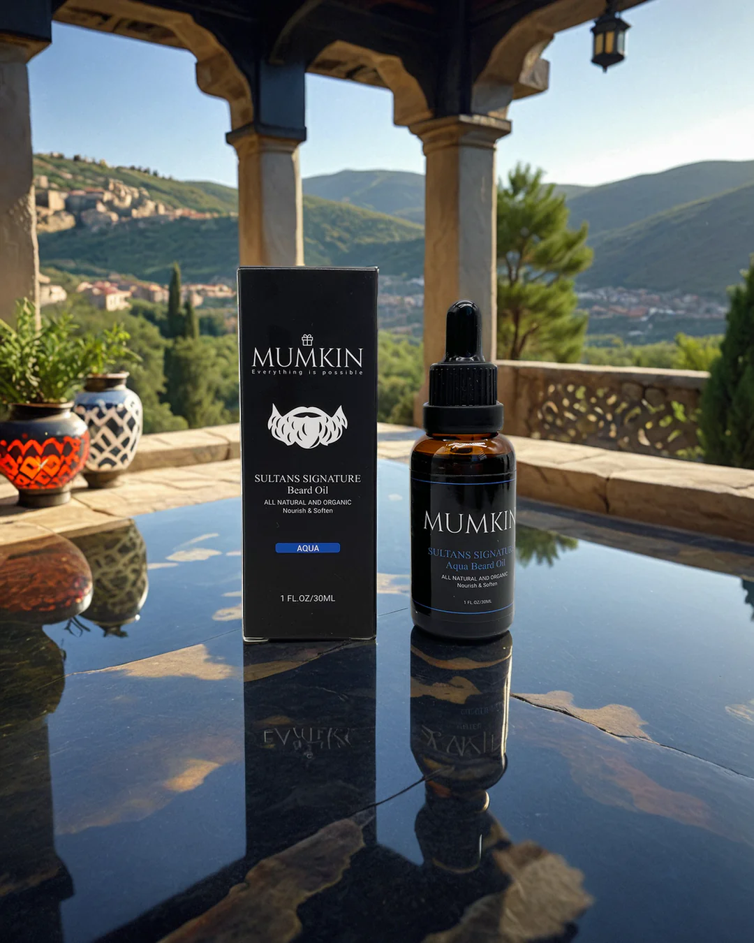 Beard Oil with Aqua Fragrance for Men - 30ml | MUMKIN - Image 2