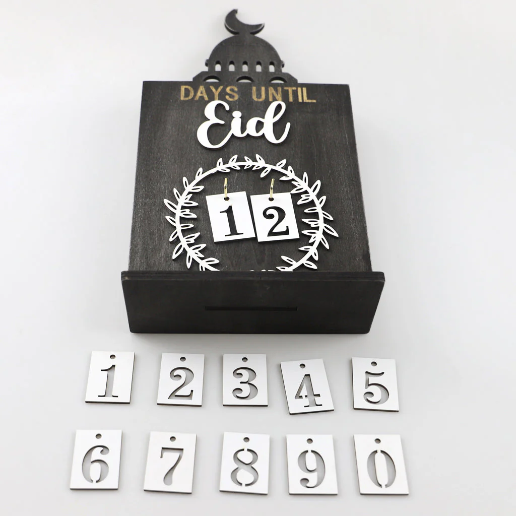 Black/Brown Eid Wooden Block Countdown 180g/set - Image 12