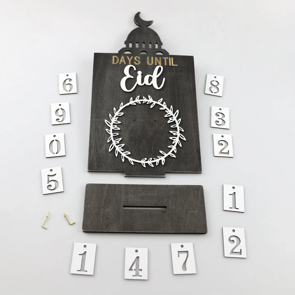 Black/Brown Eid Wooden Block Countdown 180g/set - Image 13