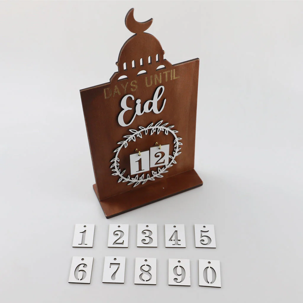 Black/Brown Eid Wooden Block Countdown 180g/set - Image 4