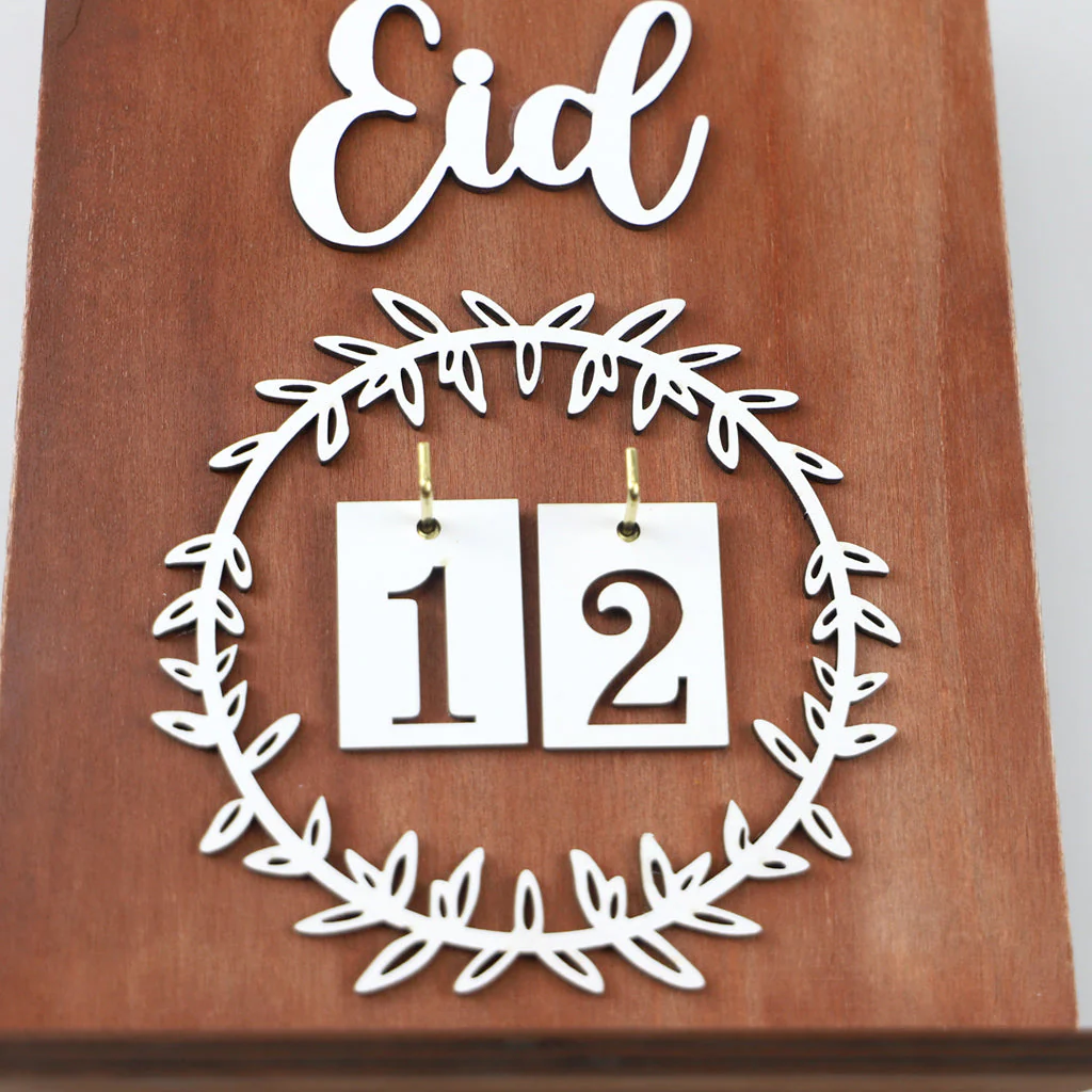 Black/Brown Eid Wooden Block Countdown 180g/set - Image 5