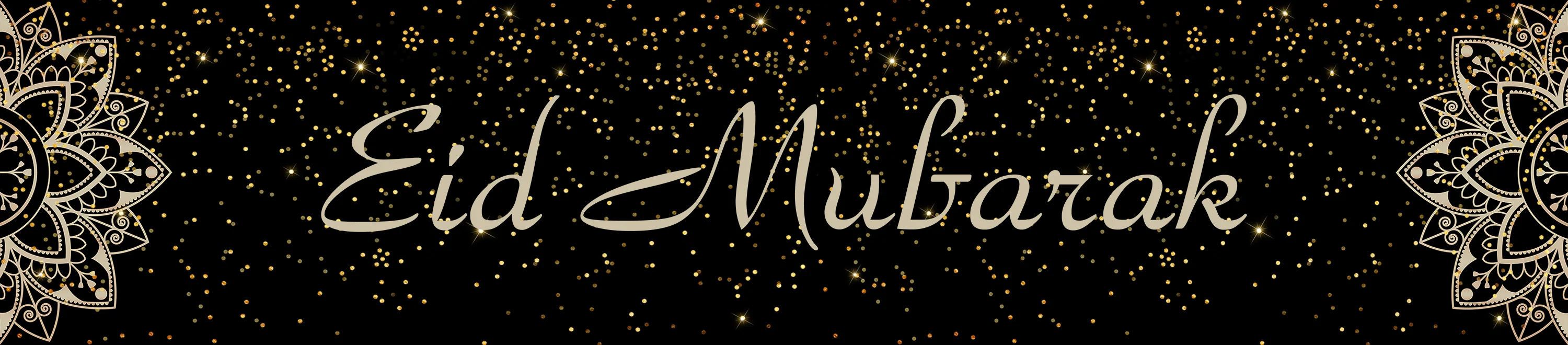 EID Mubarak Decoration Set - Black & Gold Geometric - Image 4