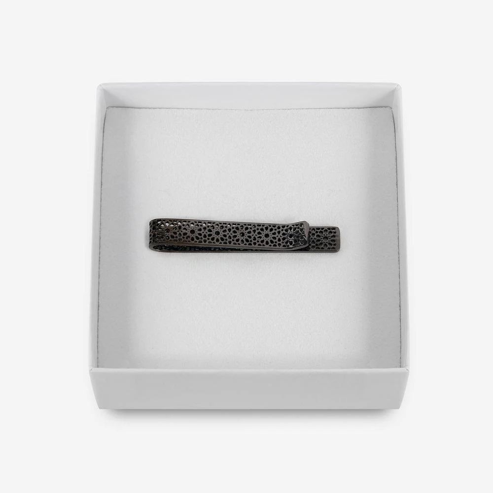 Cufflink and Tie Clip Gift Set - Grey - Image 7