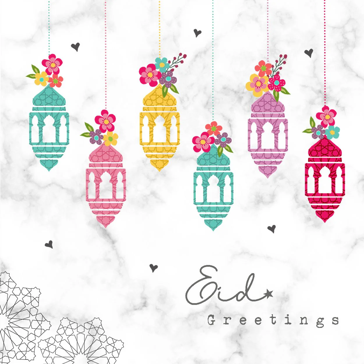 Eid Mubarak Card - Eid Greetings - Lanterns - Image 2