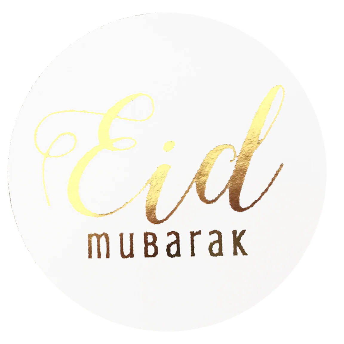 Eid Mubarak Foil Stickers - Italic - Gold - Image 2