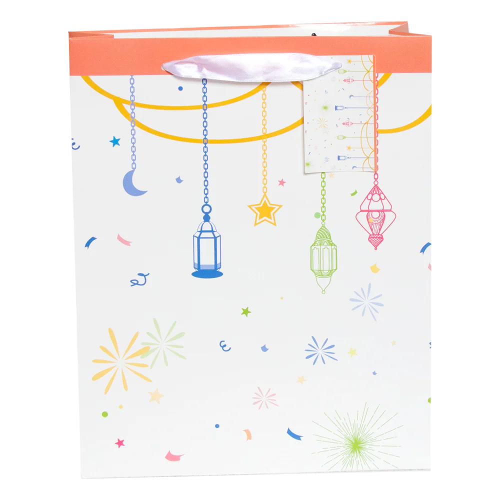 Eid Mubarak Gift Bag -  Multicolour Lanterns - Image 2