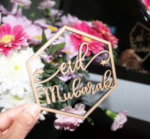 Hexagon Eid Mubarak Hanging Ornament Pack - LCW 02 - Image 4