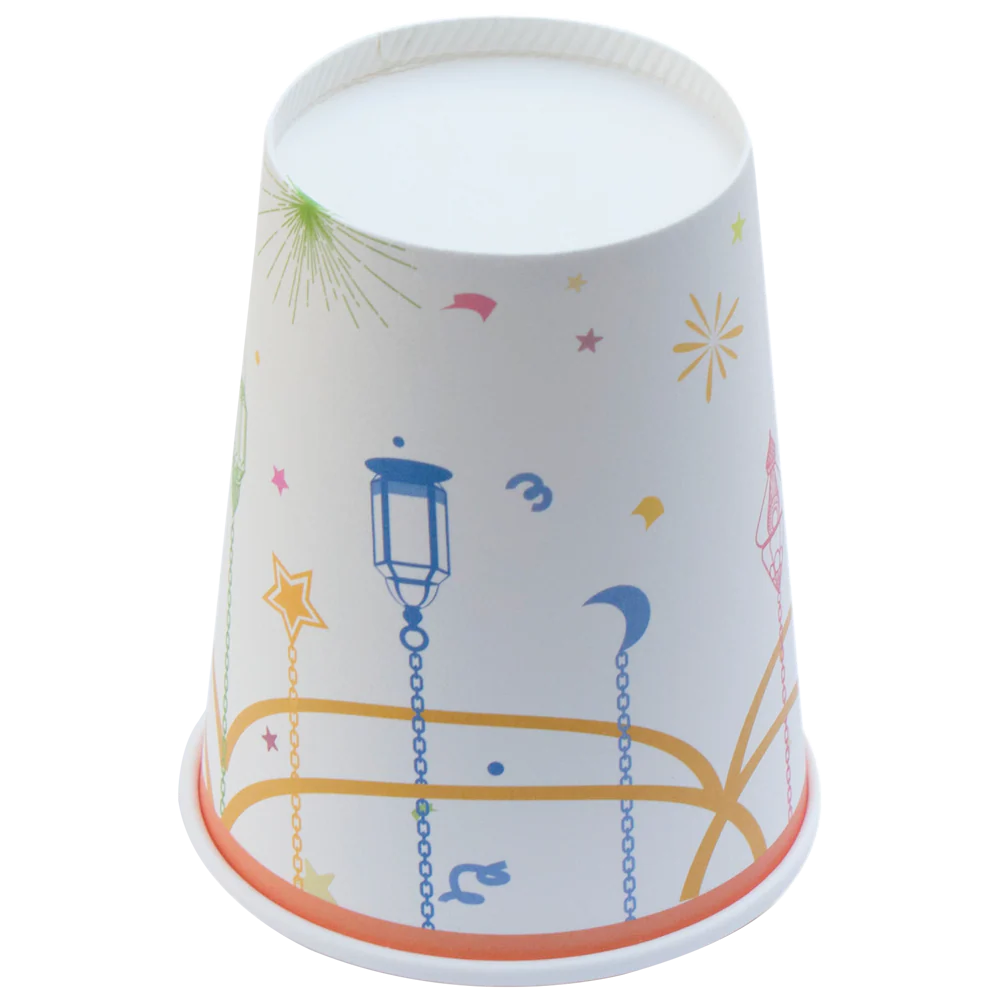 Eid Mubarak Paper Cup - Multicolour Lanterns - Image 2