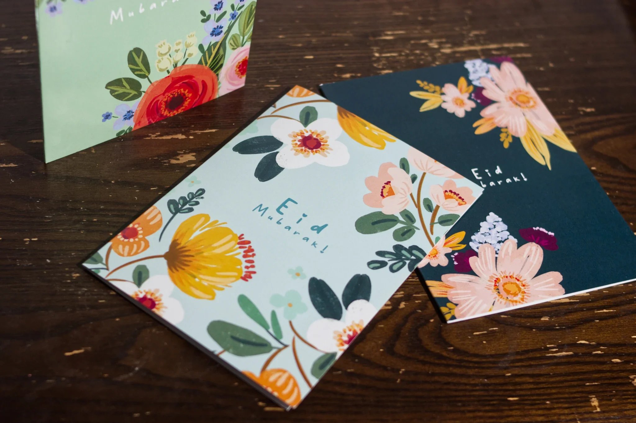 Floral Multipack Eid Mubarak Cards - 5 Pack - Image 4