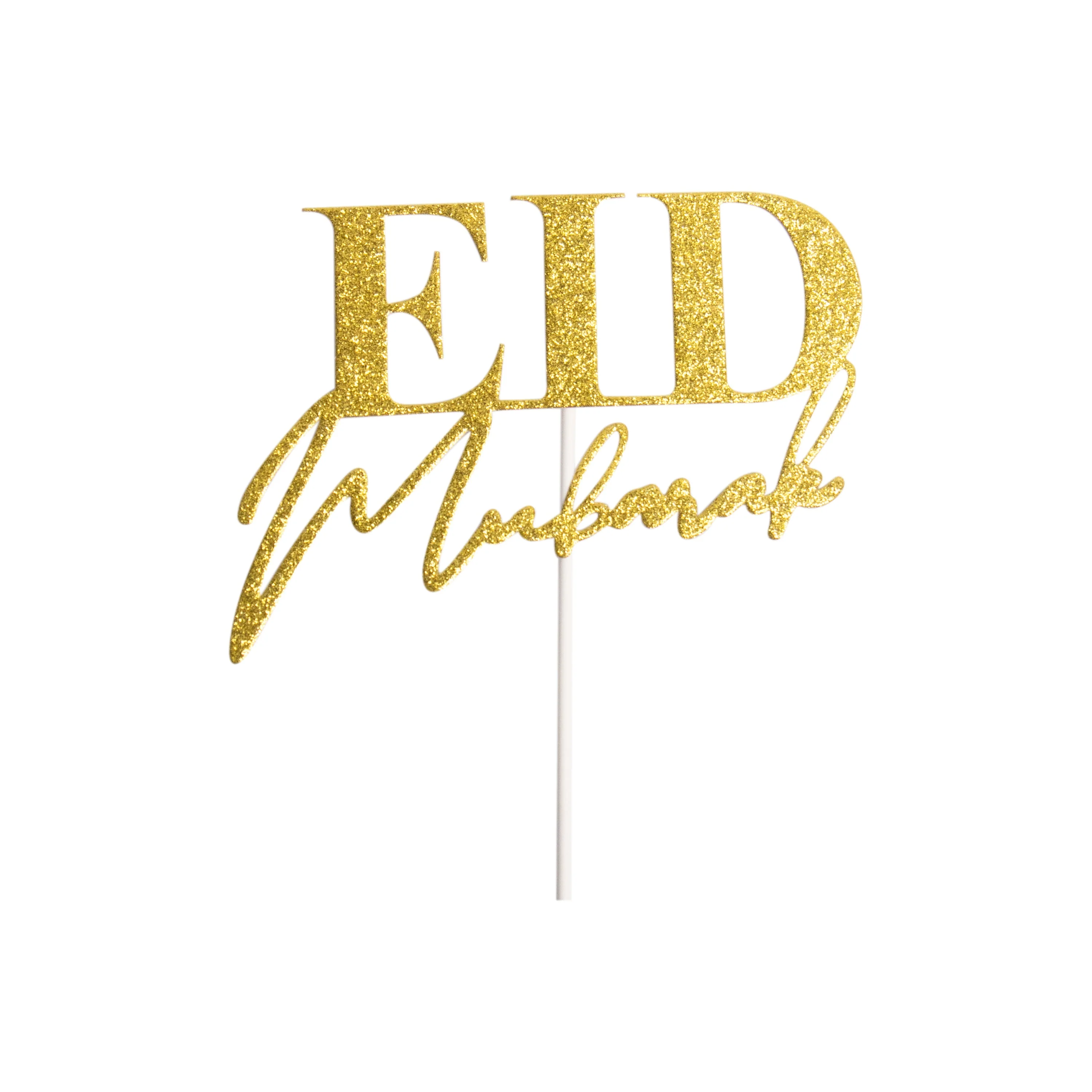 Glitter Paper Eid Mubarak Cake Topper - Image 2