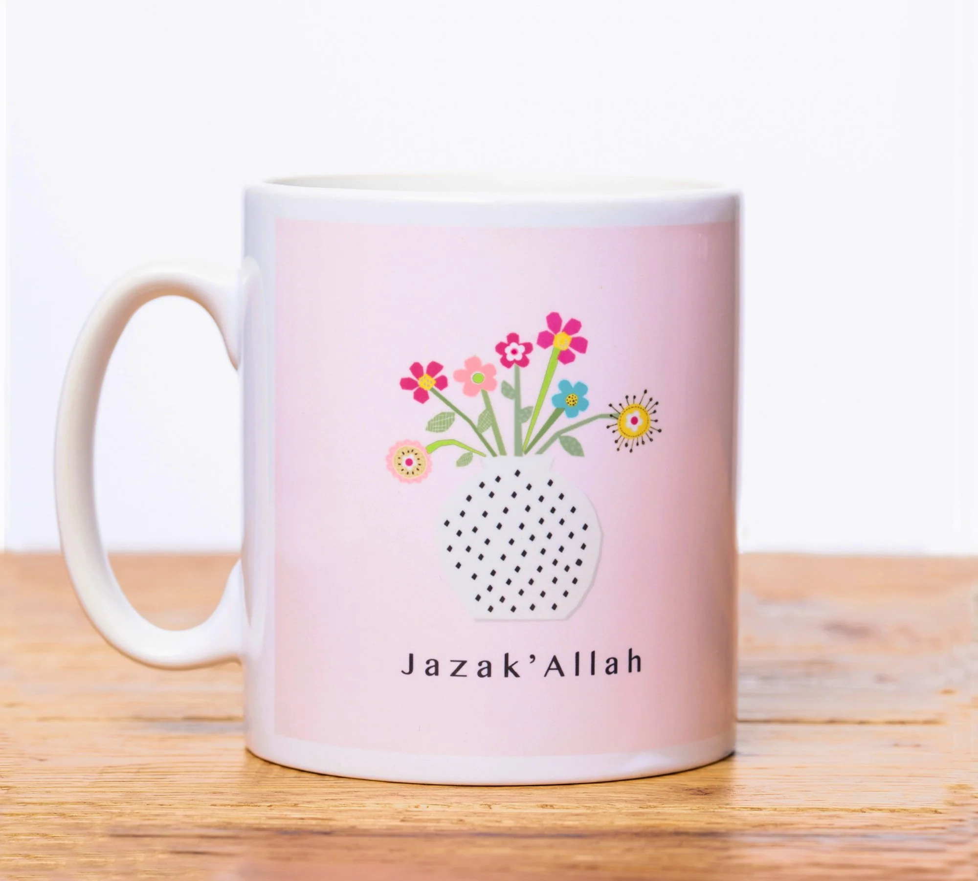 Jazak'Allah Vase With Flowers - Mug - Image 2