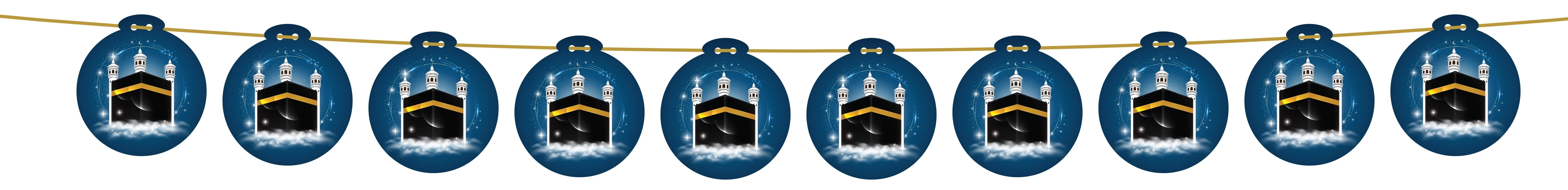 Kaaba Blue Medium (10 pcs) Hanging Circles (AG21) - Image 2