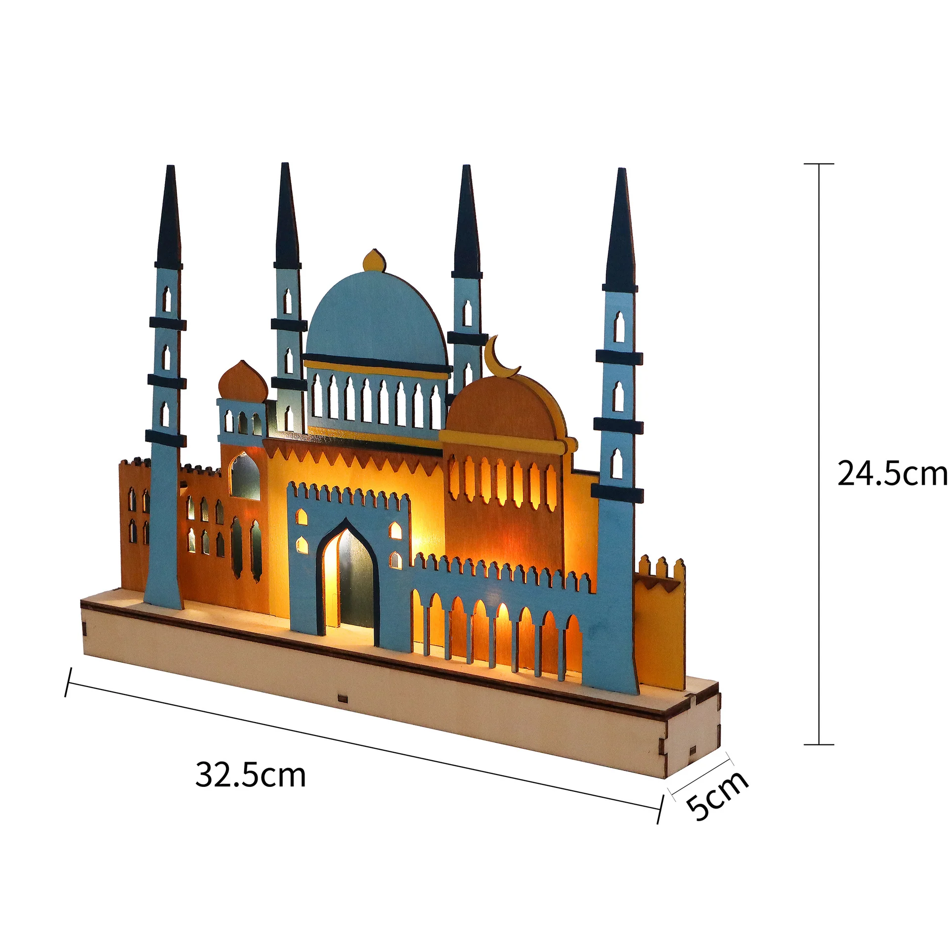 Large LED Wooden Mosque Decoration - Masjid - Image 6