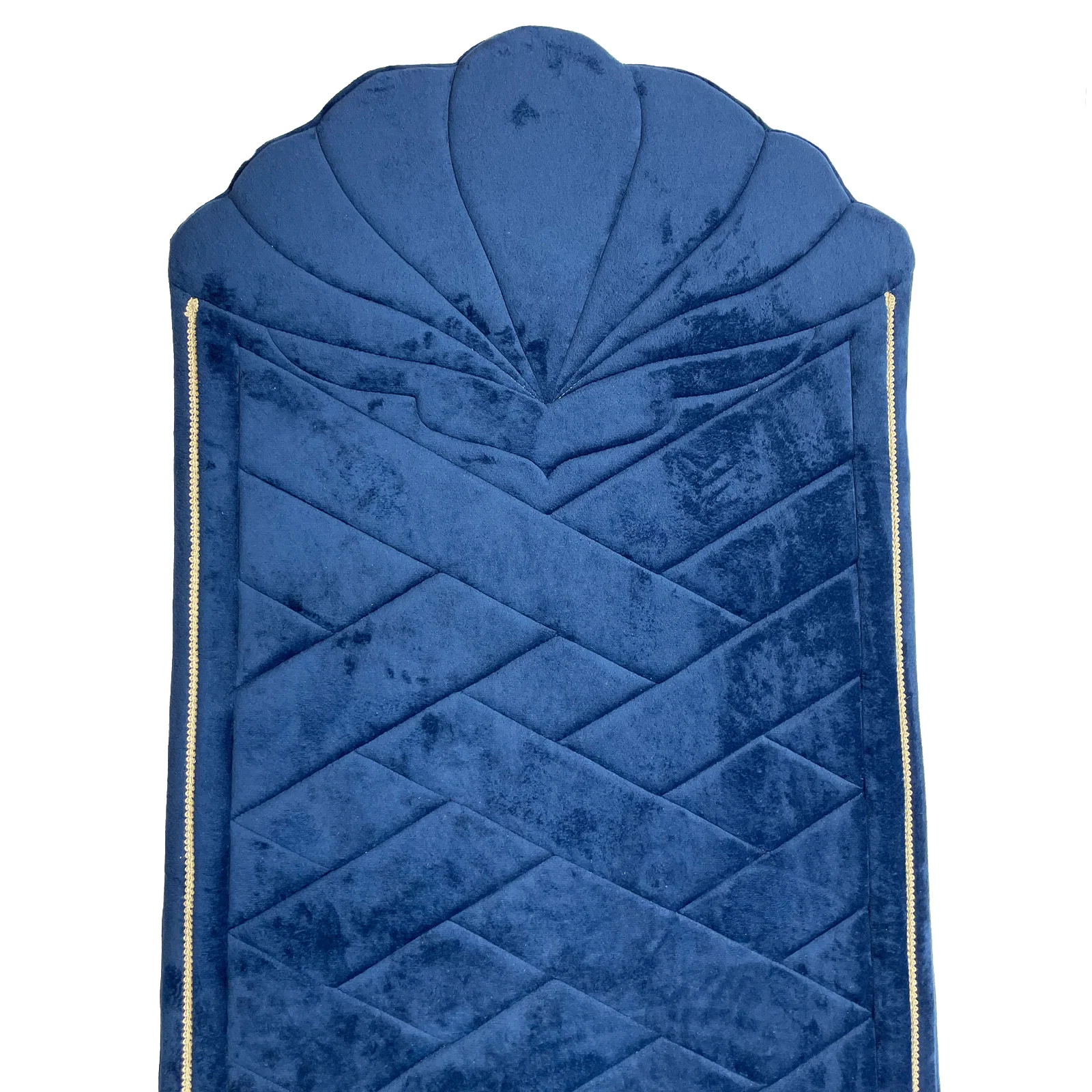 Luxury Padded Tulip Salah Prayer Mat - Blue - Image 3