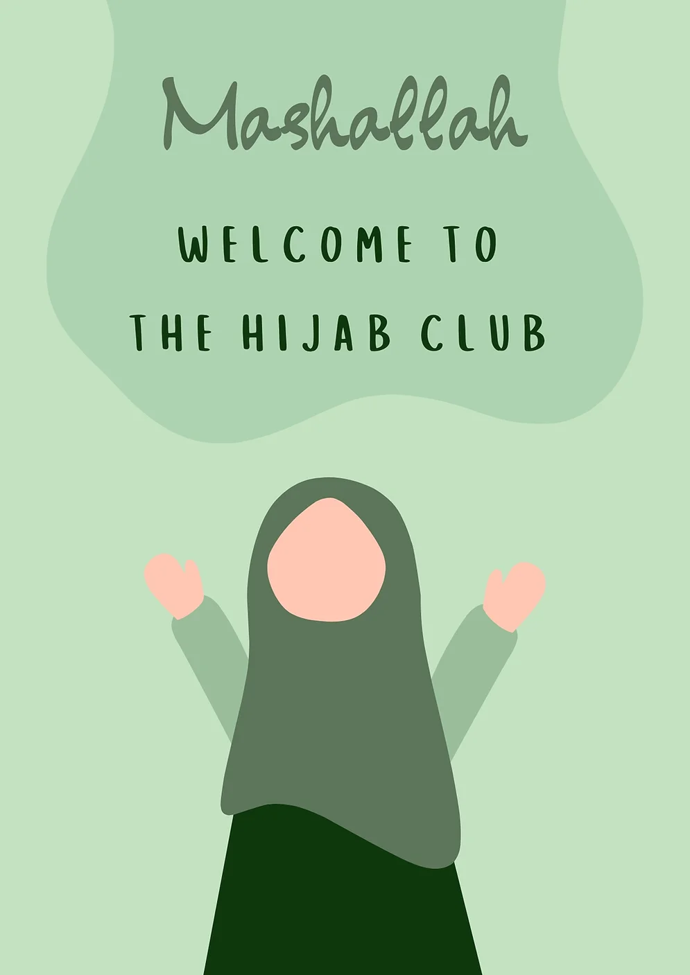 Mashallah Welcome To The Hijab Club Card