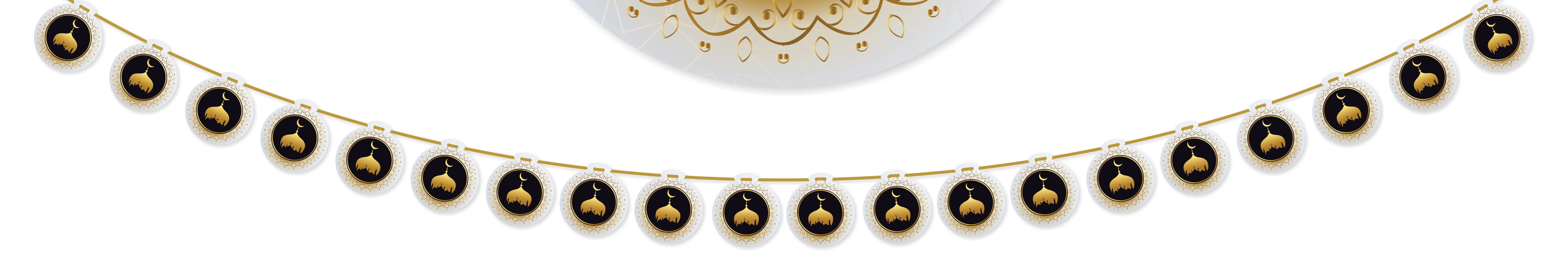 Masjid Silhouette Small (20 pcs) Hanging Circles (AG21) - Image 2