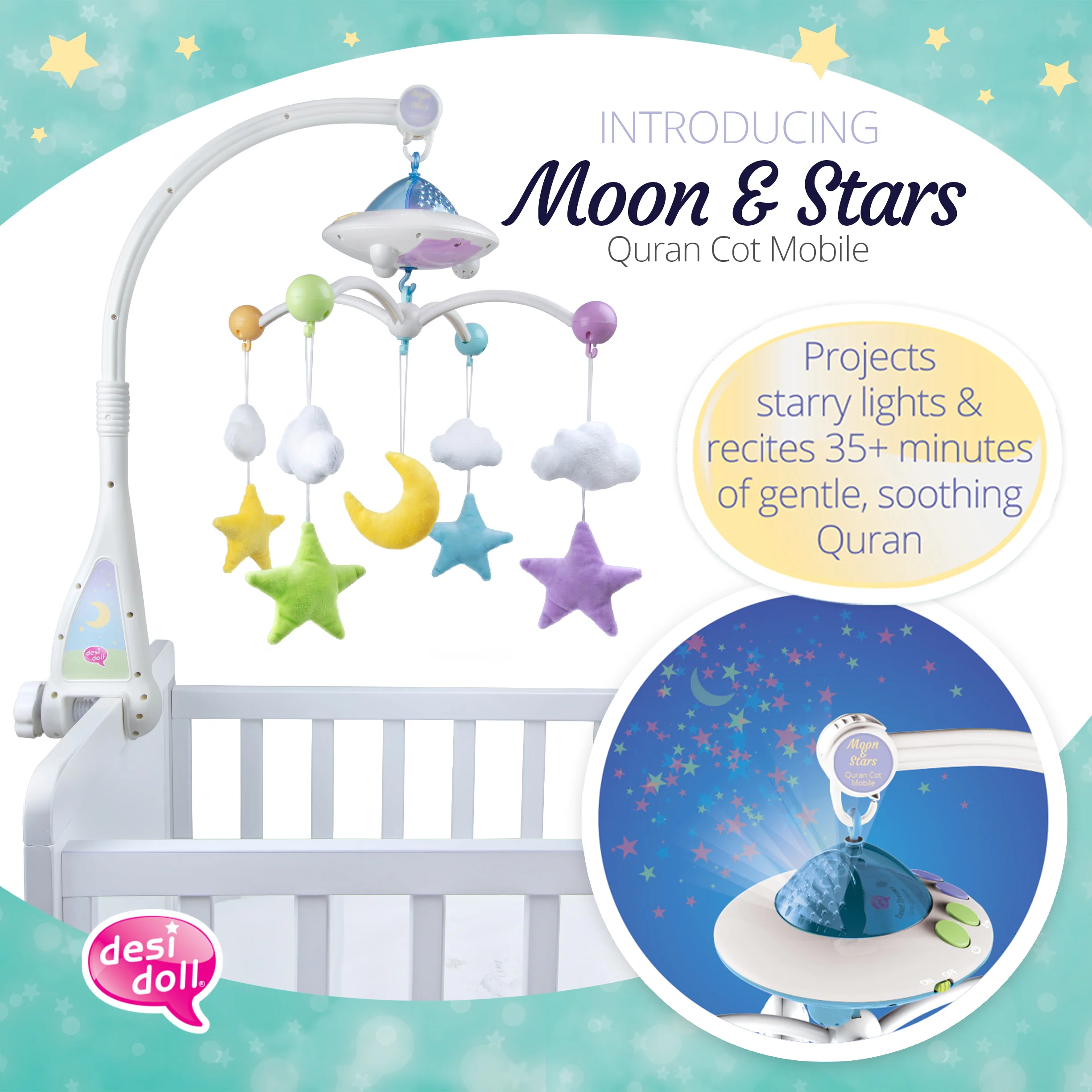 Moon and Star Quran Cot Mobile - Image 4