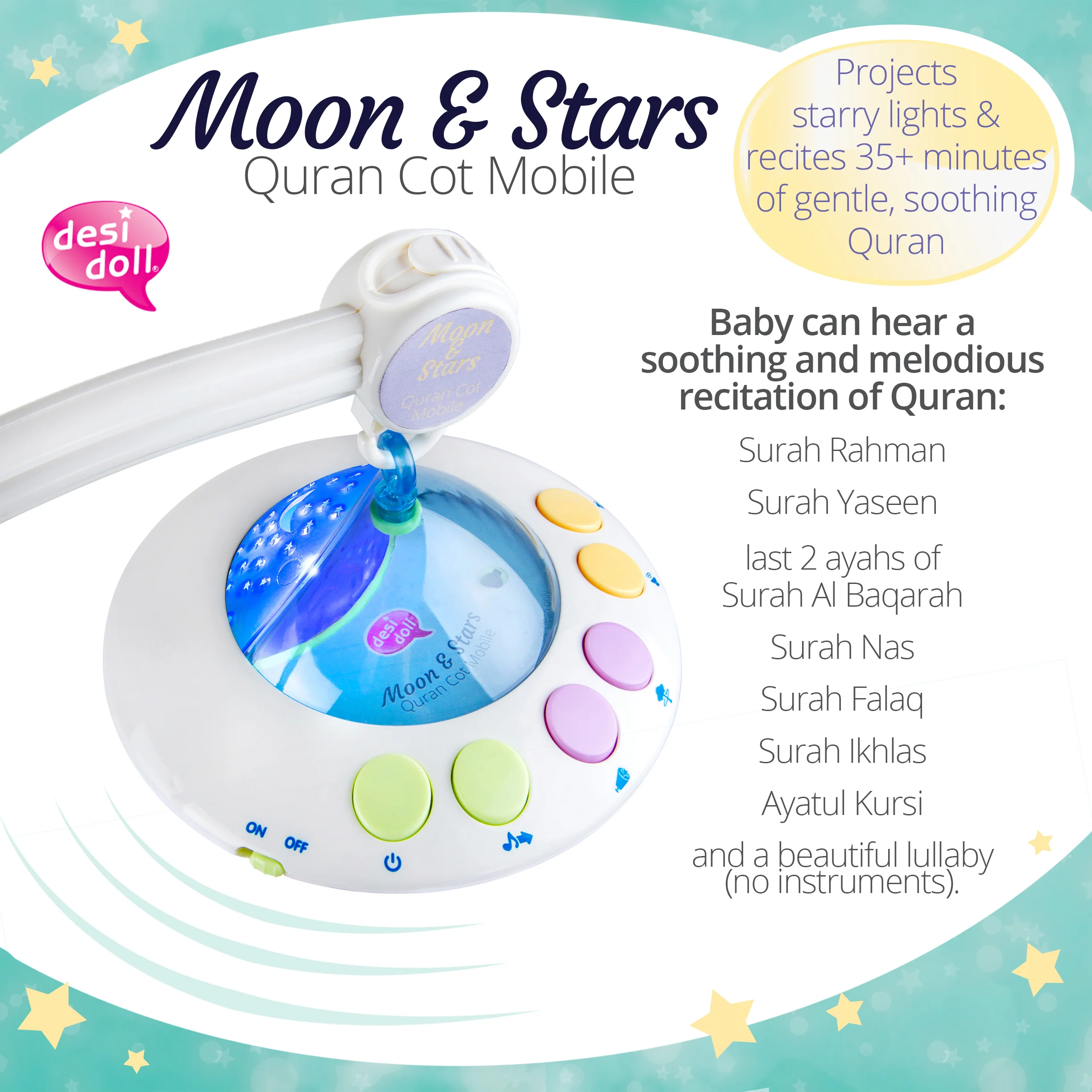 Moon and Star Quran Cot Mobile - Image 7
