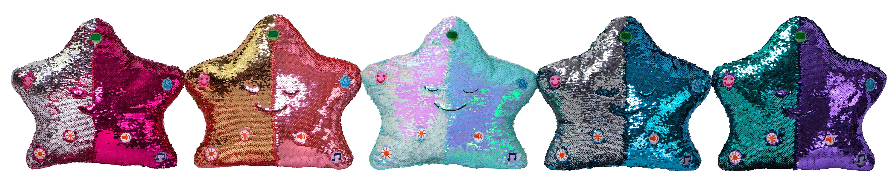 My Dua Pillow - Flippable Sequin Pillows with Light and Sound (Rose / Gold) - Image 3