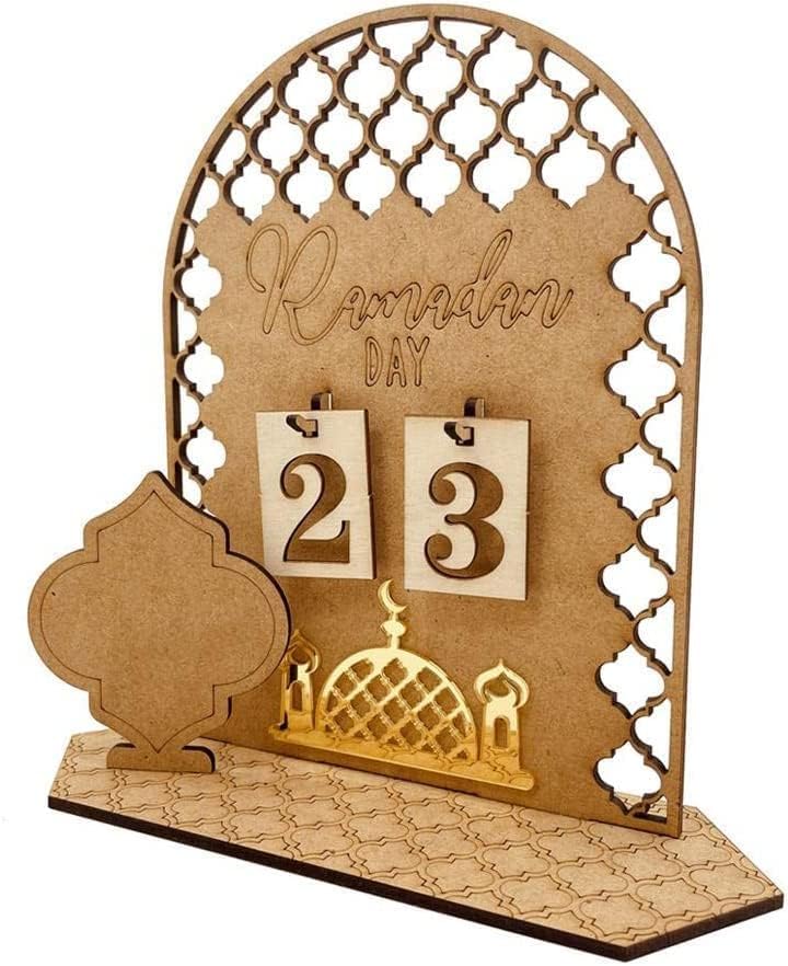Natural Wood Ramadan Day Countdown