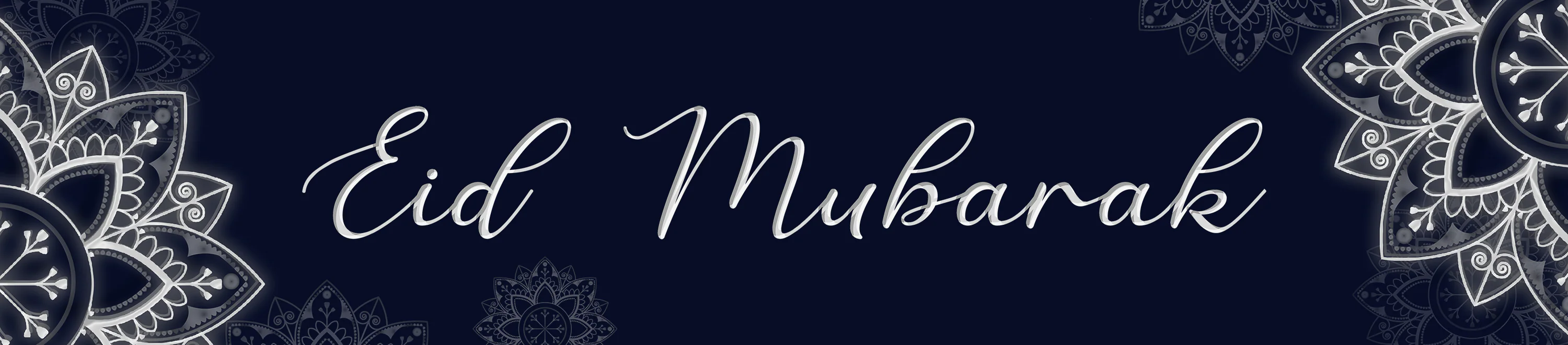 EID Mubarak Decoration Set - Navy & Silver Geometric - Image 4