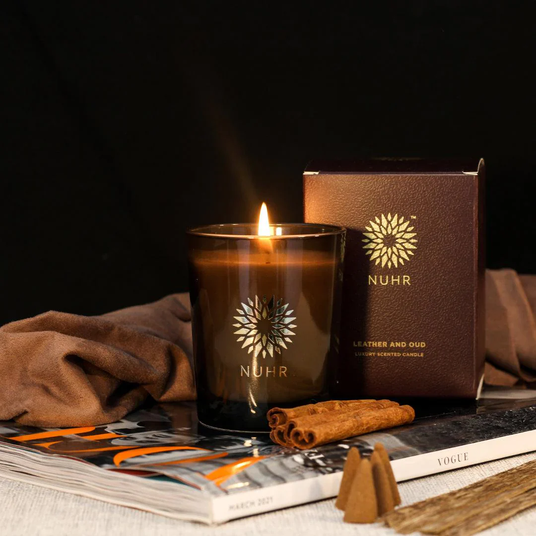 Nuhr Home - Classic Candle Range - Leather & Oud - Image 4