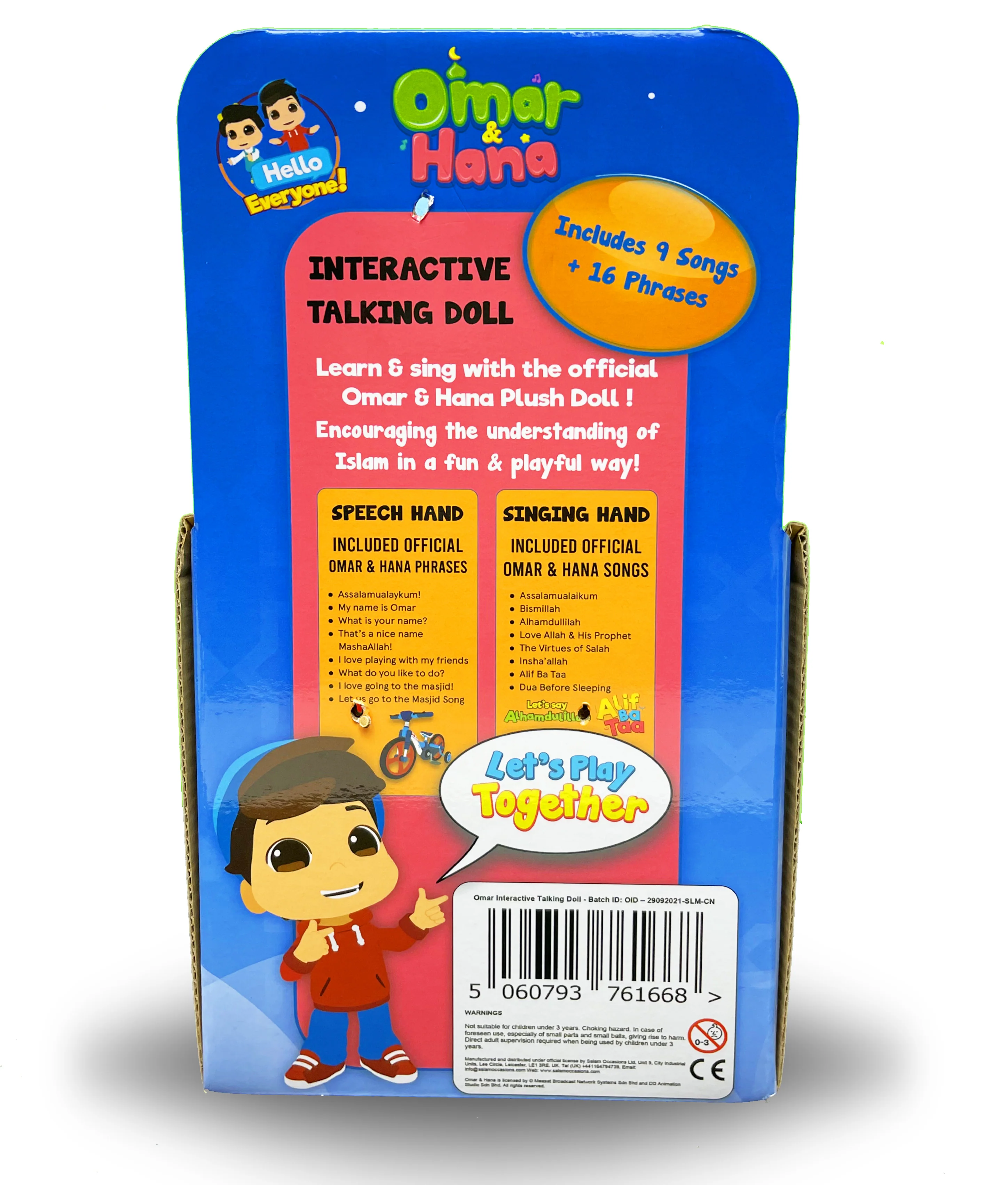 Omar Talking & Singing Interactive Doll - by Omar and Hana - Image 6
