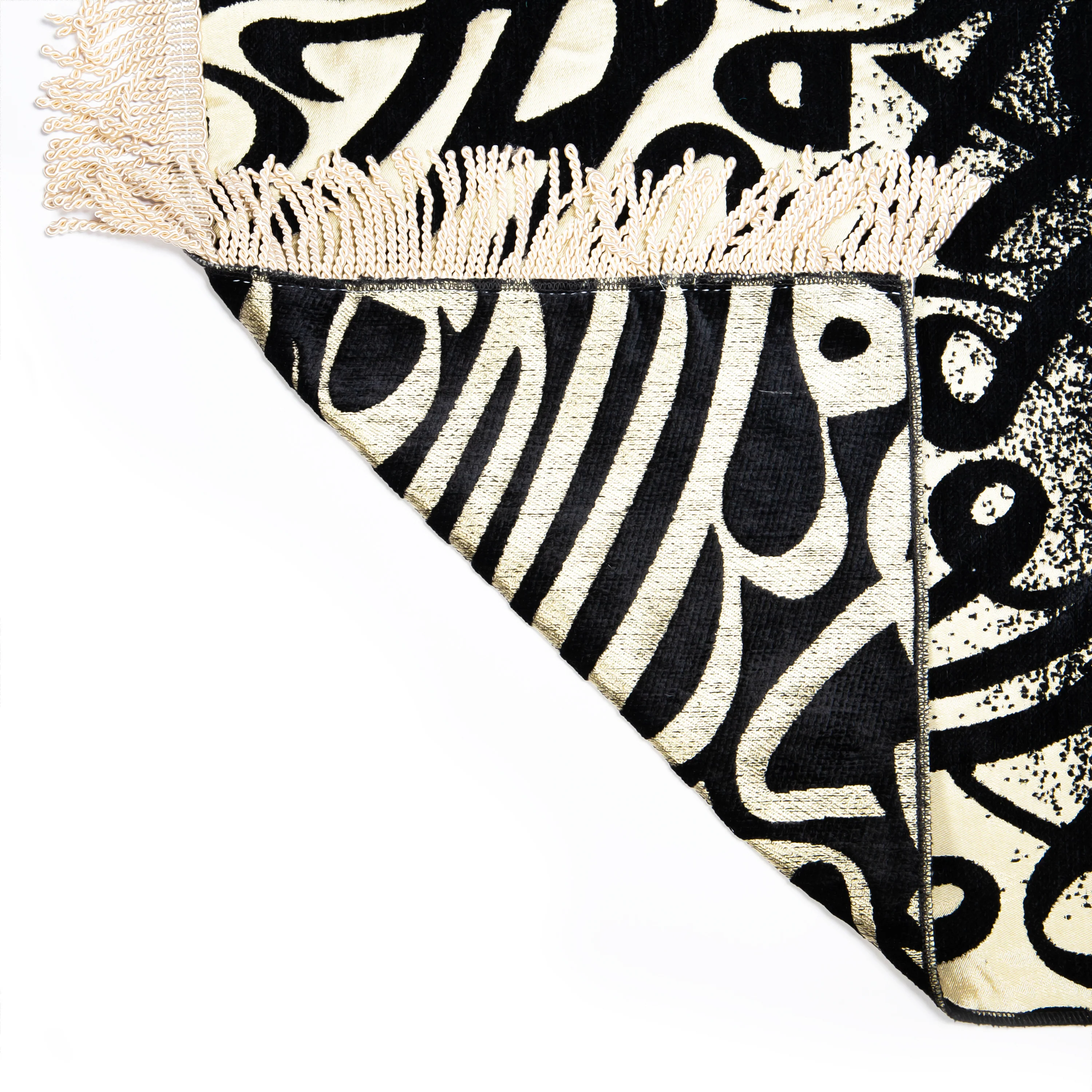 Salah Prayer Mat - Calligraphy - Black - Image 2