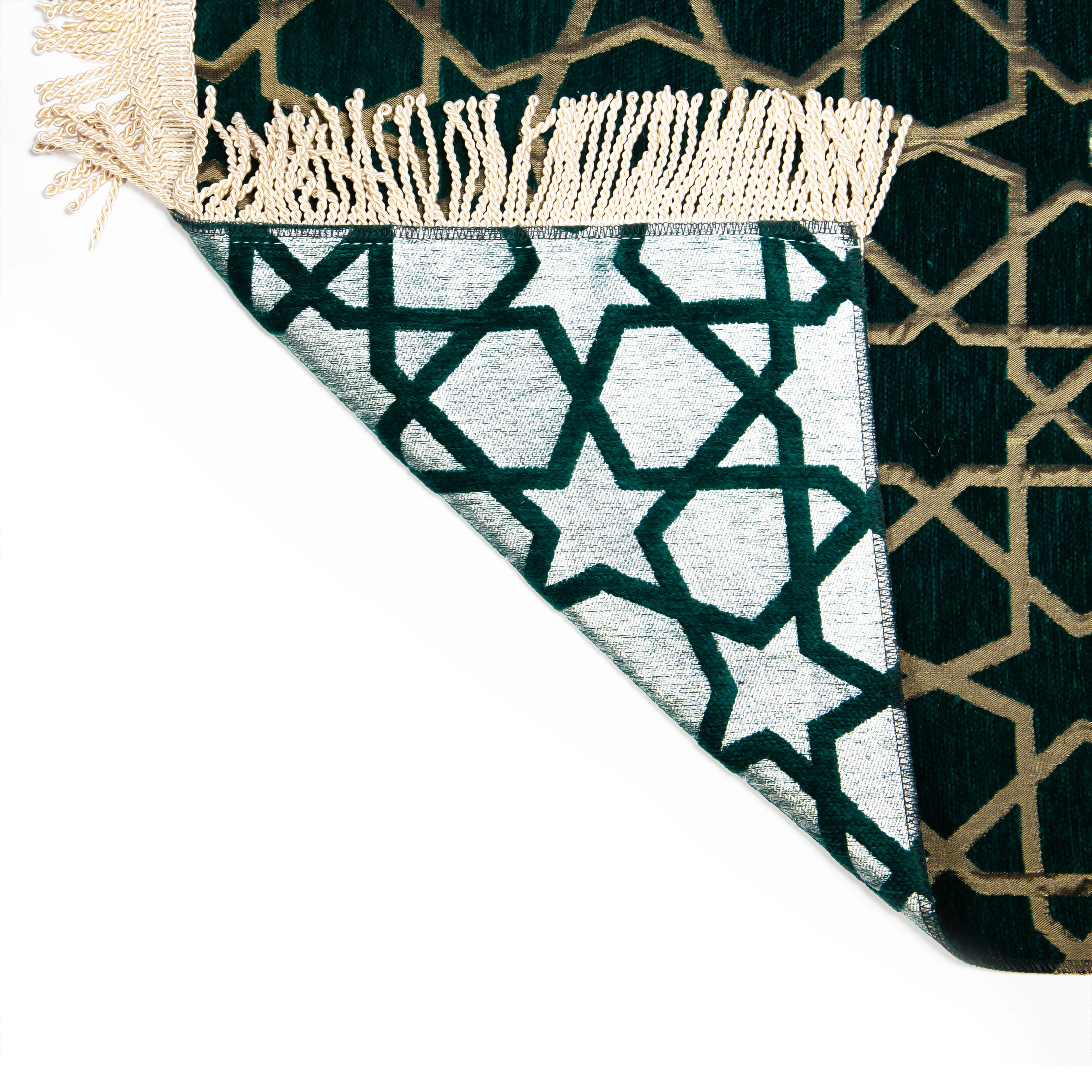 Salah Prayer Mat - Kaaba Geometric - Green - Image 2