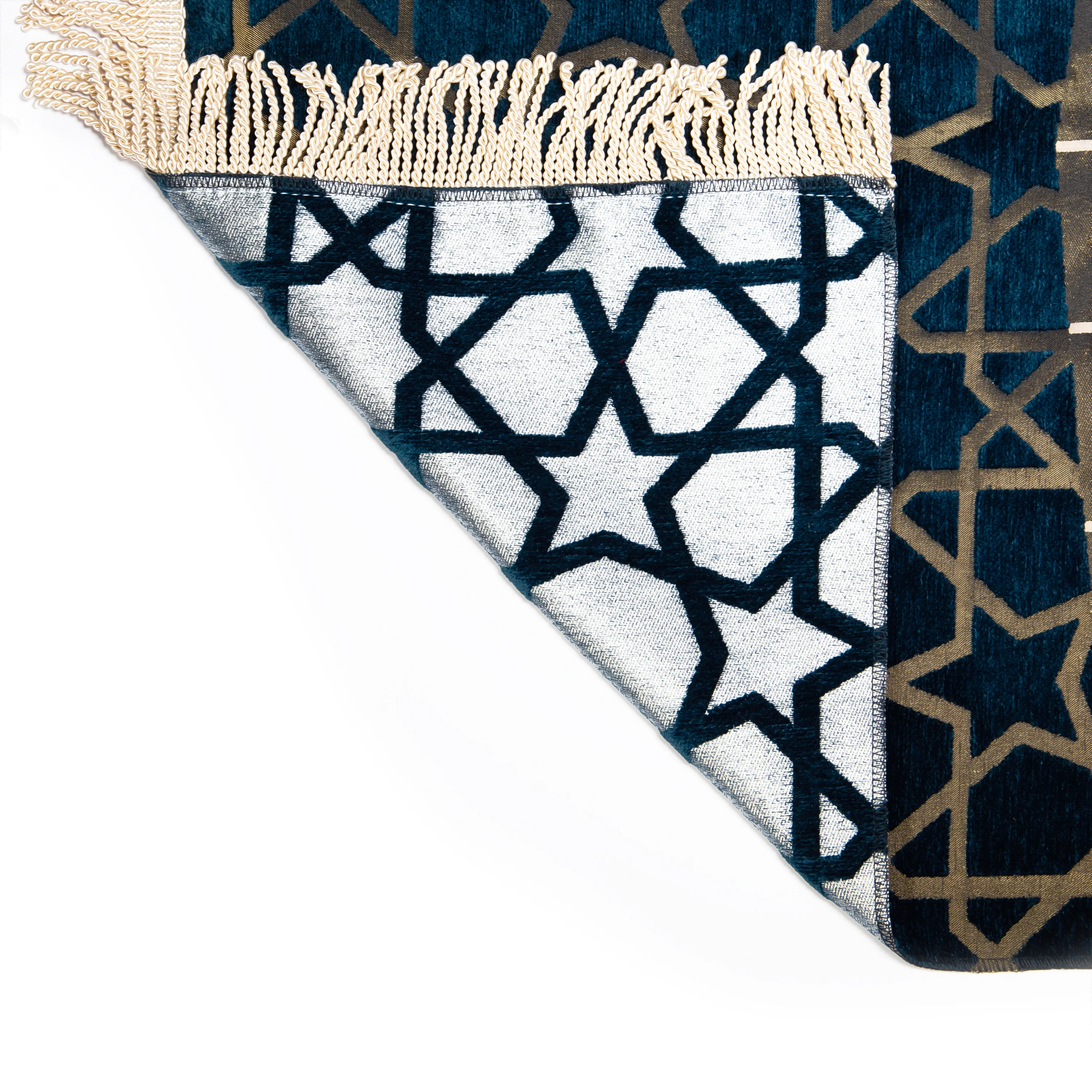 Salah Prayer Mat - Kaaba Geometric - Navy - Image 2