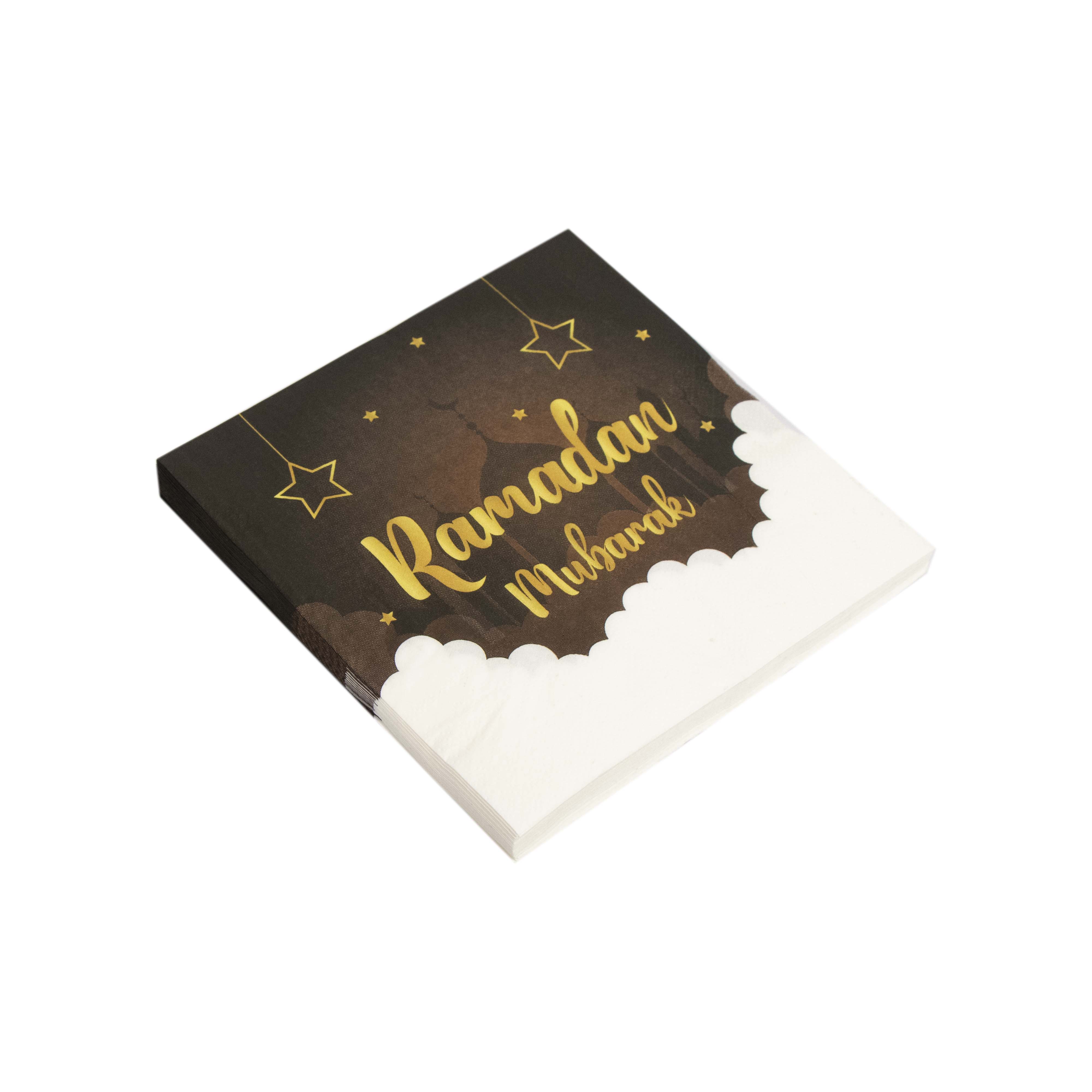 Sheep Black  Ramadan Double Layer Ramadan Mubarak Napkins - Image 3