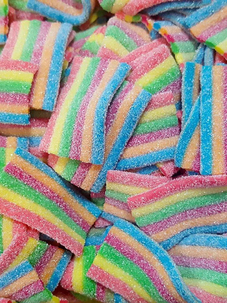 Sour Rainbow Belts - Heavenly Delights - 70g Bag - Image 2