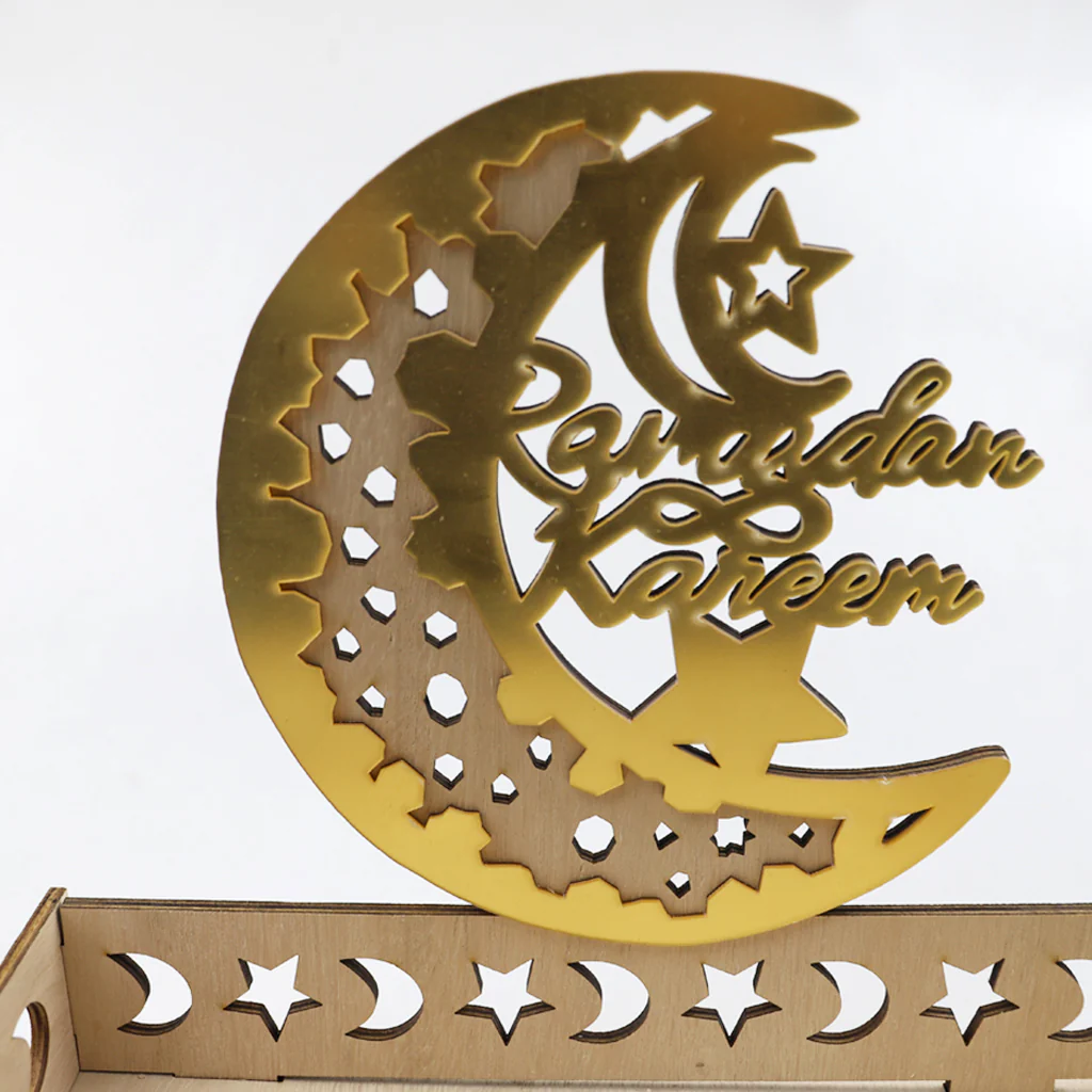Wooden Craft Tray - Ramadan Kareem Gold - Image 5